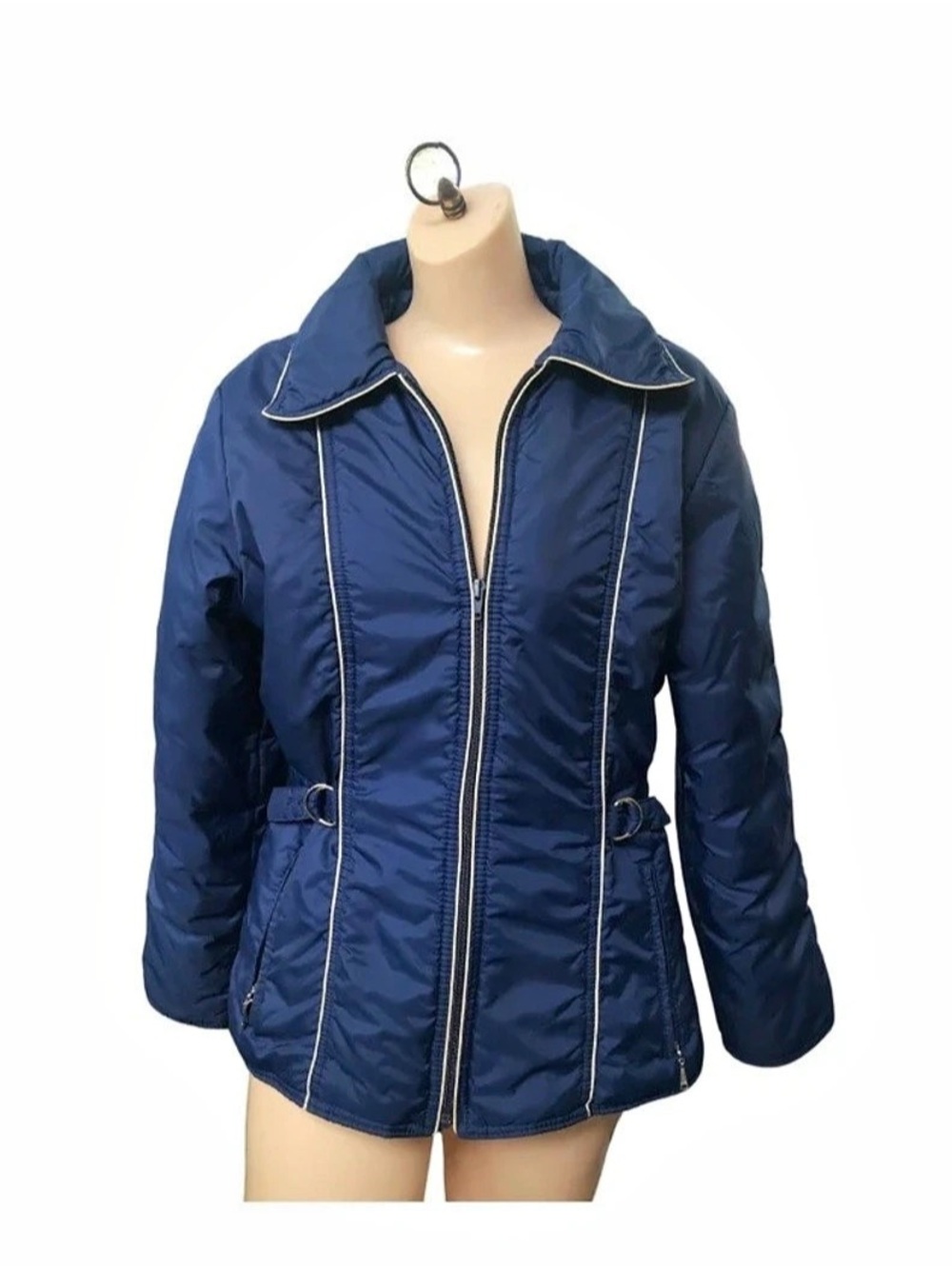 Vintage 80s JCPenney Navy Blue Ski Puffer Jacket